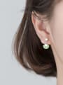 thumb 925 Sterling Silver With Platinum Plated Fashion Asymmetric Star Shell Drop Earrings 3