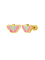 thumb Stainless steel Enamel Butterfly Dainty Stud Earring 0