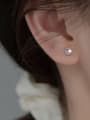 thumb 925 Sterling Silver Geometric Cute Stud Earring 1