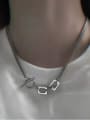 thumb Titanium Steel Heart Vintage Hollow Chain Necklace 1
