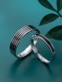 thumb 925 Sterling Silver Vintage Fashion stripes  Enamel Free Size Ring 3