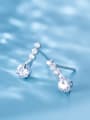 thumb 925 Sterling Silver Cubic Zirconia Round Trend Stud Earring 2