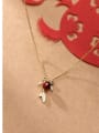 thumb 925 Sterling Silver Garnet Cute little goldfish  Necklace 1