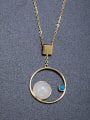 thumb 925 Sterling Silver Cats Eye Geometric Vintage Necklace 2