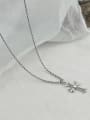 thumb Vintage Sterling Silver With Antique Silver Plated Fashion Cross Necklaces 3