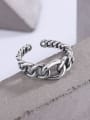 thumb 925 Sterling Silver Hollow Geometric  Chain Vintage Band Ring 3