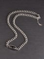 thumb Titanium Steel Geometric Minimalist Hollow Chain Necklace 0