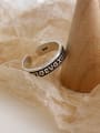 thumb 925 Sterling Silver Simple retro English letters  Free Size Band Ring 1