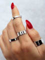 thumb Stainless Steel Smooth Round Minimalist Band Ring 3
