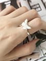 thumb 925 Sterling Silver Smooth  Butterfly Cute Midi Ring 1