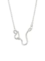 thumb 925 Sterling Silver Hollow Irregular Vintage Necklace 0