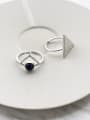 thumb 925 Sterling Silver Hollow Triangle Minimalist Free Size Ring 1