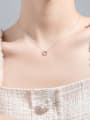 thumb 925 Sterling Silver Rhinestone Fashion simple heart  Necklace 1