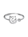 thumb 925 Sterling Silver Cat Minimalist Band Ring 3