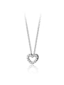 thumb 925 Sterling Silver Cubic Zirconia Heart Minimalist Necklace 4