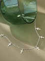 thumb 925 Sterling Silver  Minimalist  Cross Anklet 2