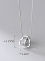 thumb 925 Sterling Silver Cubic Zirconia Heart Minimalist Necklace 3