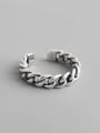 thumb S925 Sterling Silver Fashion retro silver chain  free size ring 2