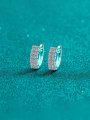 thumb 925 Sterling Silver Moissanite Geometric Dainty Stud Earring 0
