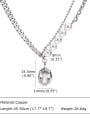 thumb Stainless steel Heart Hip Hop Multi Strand Necklace 3