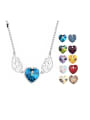 thumb 925 Sterling Silver Austrian Crystal Wing Classic Necklace 0