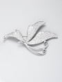 thumb Brass Cubic Zirconia White Butterfly Minimalist Pins & Brooches 0