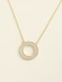 thumb 925 Sterling Silver Cubic Zirconia White Round Minimalist Long Strand Necklace 0
