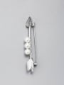 thumb Brass Imitation Pearl White Minimalist Pins & Brooches 1