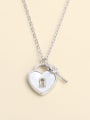thumb 925 Sterling Silver Shell White Key Necklace 0