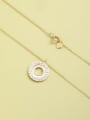 thumb 925 Sterling Silver Shell White Round Minimalist Necklace 1
