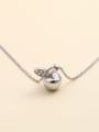 thumb 925 Sterling Silver Cubic Zirconia White Friut Minimalist Link Necklace 0