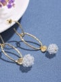 thumb Brass Cubic Zirconia   simple  Fashion atmosphere  Earrings 0