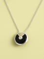 thumb 925 Sterling Silver Enamel Round Minimalist Long Strand Necklace 1