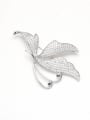 thumb Brass Cubic Zirconia White Butterfly Minimalist Pins & Brooches 1