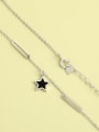 thumb 925 Sterling Silver Acrylic Star Minimalist Long Strand Necklace 1