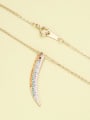 thumb 925 Sterling Silver Cubic Zirconia Multi Color Geometric Minimalist Necklace 1