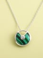 thumb 925 Sterling Silver Enamel Round Minimalist Long Strand Necklace 0