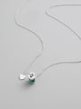 thumb 925 Sterling Silver Cubic Zirconia White Geometric Minimalist Necklace 1