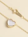 thumb 925 Sterling Silver Shell White Heart Minimalist Necklace 1