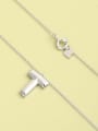 thumb 925 Sterling Silver Letter Minimalist Long Strand Necklace 1