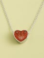 thumb 925 Sterling Silver Enamel Heart Minimalist Long Strand Necklace 1