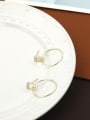 thumb Brass Cubic Zirconia White Geometric Minimalist Drop Earring 1