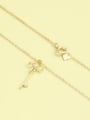thumb 925 Sterling Silver Cubic Zirconia White Key Minimalist Necklace 1