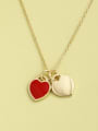 thumb 925 Sterling Silver Enamel Heart Minimalist Long Strand Necklace 0
