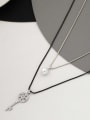 thumb Brass Imitation Pearl White Geometric Minimalist Long Strand Necklace 0