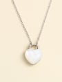 thumb 925 Sterling Silver Shell White Heart Minimalist Necklace 4