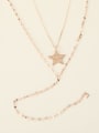 thumb 925 Sterling Silver Star Minimalist Multi Strand Necklace 2