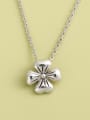 thumb 925 Sterling Silver Flower Minimalist Long Strand Necklace 0