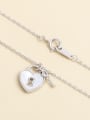 thumb 925 Sterling Silver Shell White Key Necklace 1