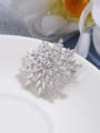 thumb Brass Cubic Zirconia Statmnent Flower accessories 1